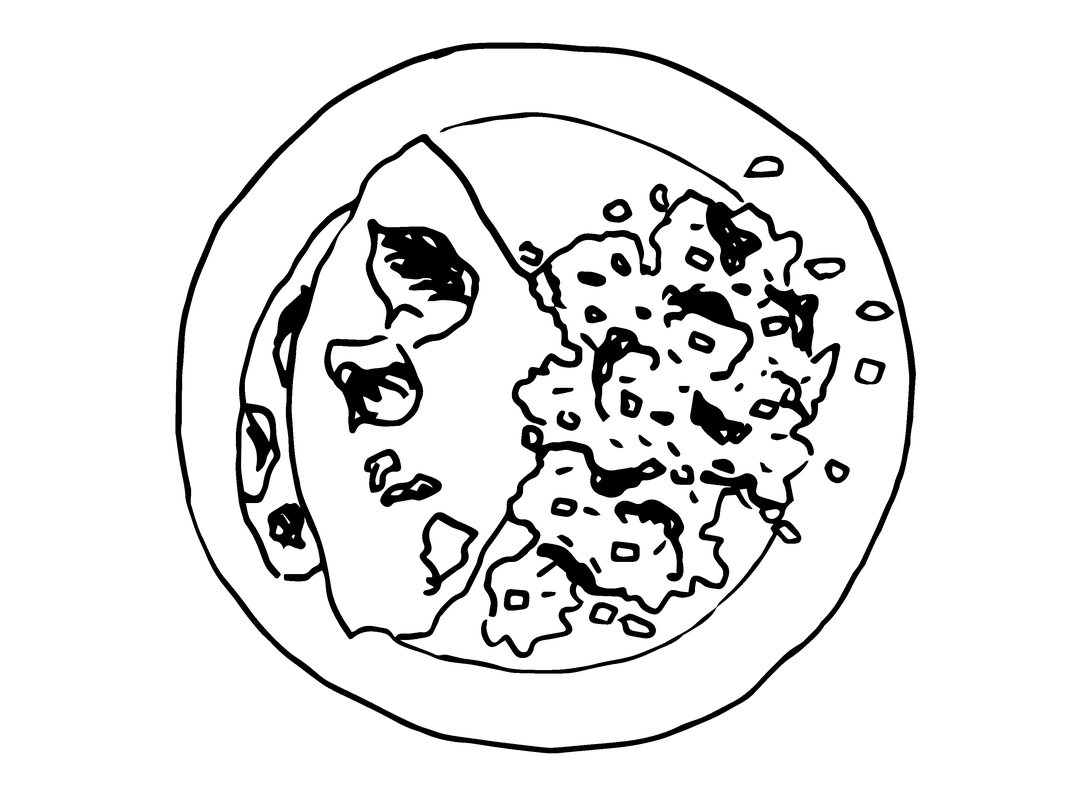 Maldivian breakfast – Mas huni with Roti
